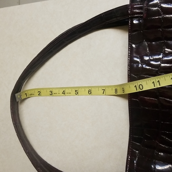 DKNY City Croc Embossed Tote Bag in Burgundy - Picture 6 of 10